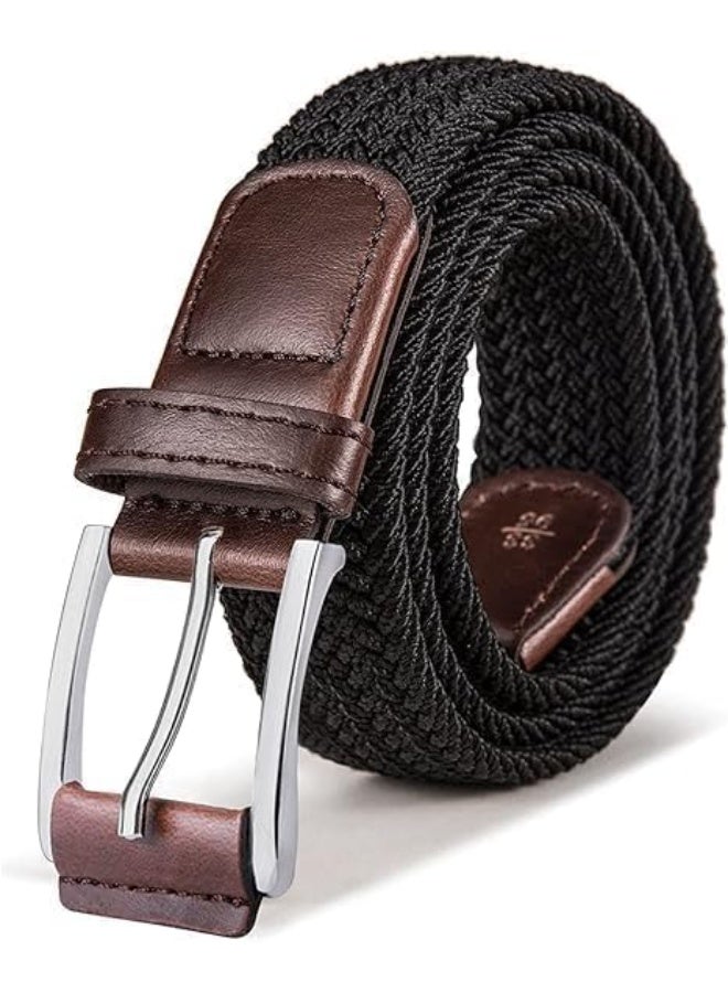 ChicAbode Stretch Belt for Mens Woven Braided Web Belt, 3.5cm Width for Golf Casual Pants Shirts Jeans - Image 1